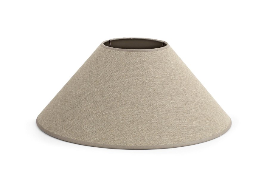 Luminaires Flamant  | Circum, Abat-Jour, Naturel Et Argent, Conique, 45 Cm